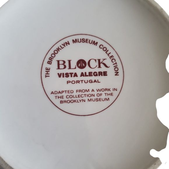 Block Vista Alegre Portugal Vintage Brooklyn Museum Egyptian Porcelain Bowl Vase - Picture 11 of 11